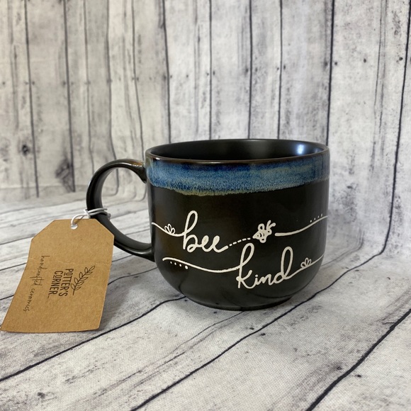 NEW! BEE KIND COFFEE MUG SOUP MUG- EMBOSSED LETTERING! - Picture 4 of 6